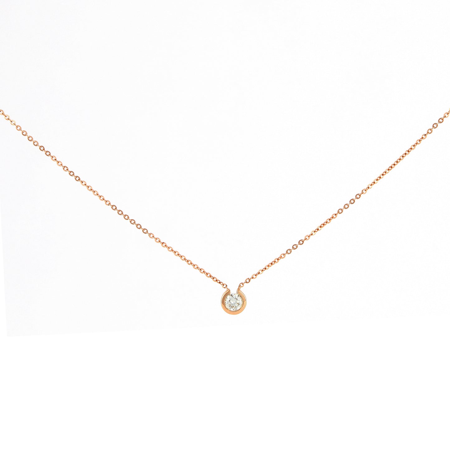 Small Diamond Solitaire Necklace