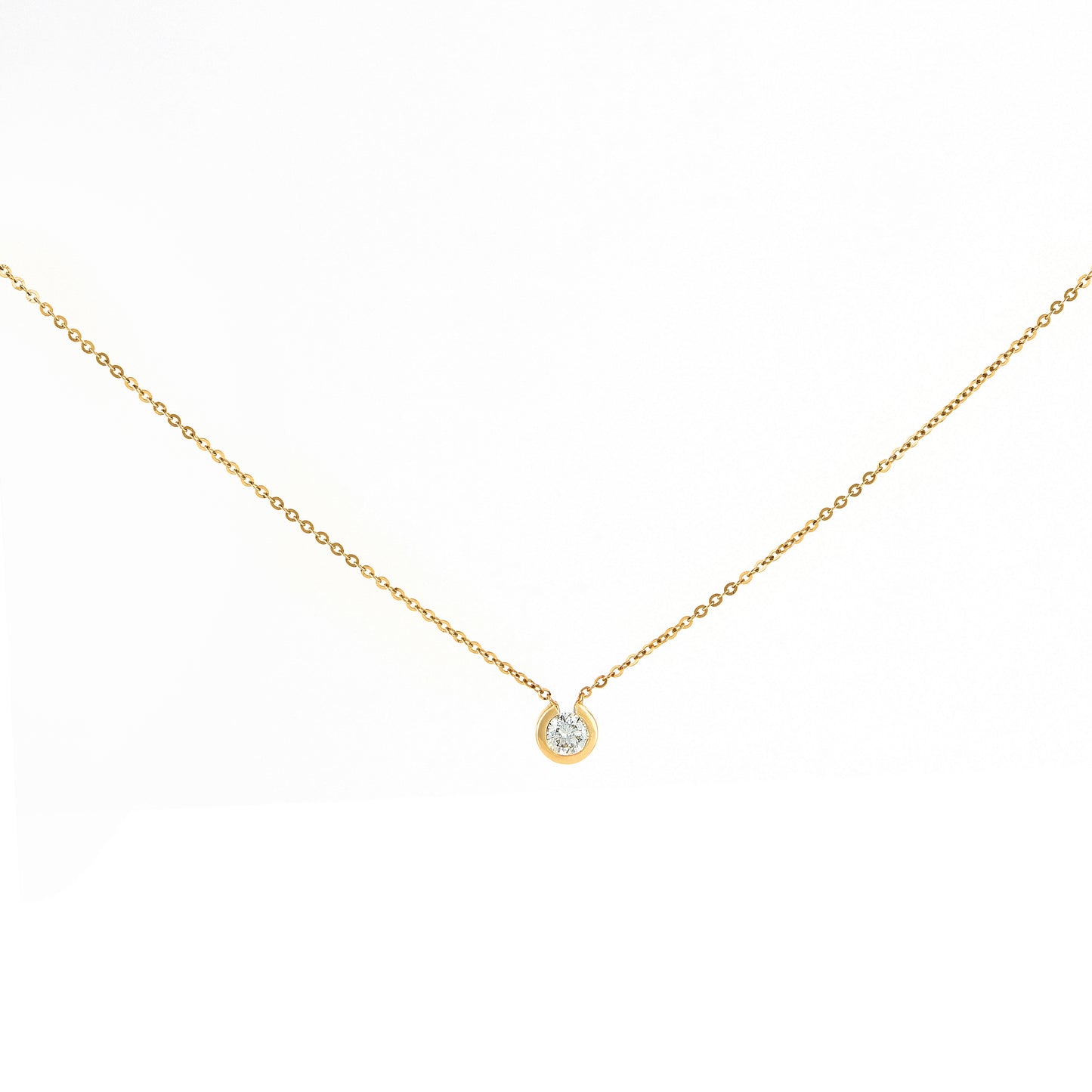 Small Diamond Solitaire Necklace