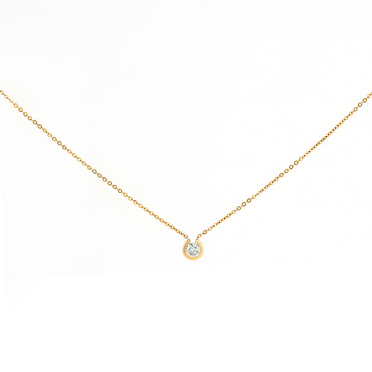 Small Diamond Solitaire Necklace