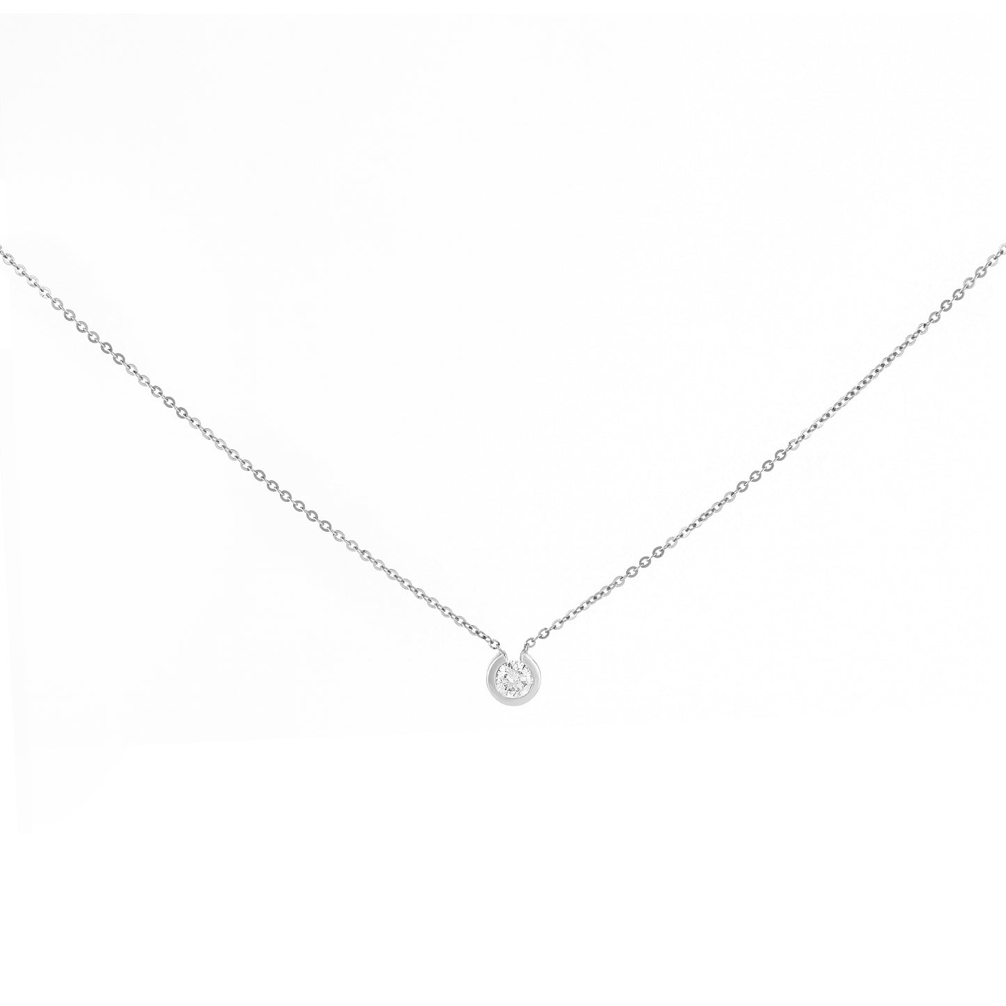 Small Diamond Solitaire Necklace