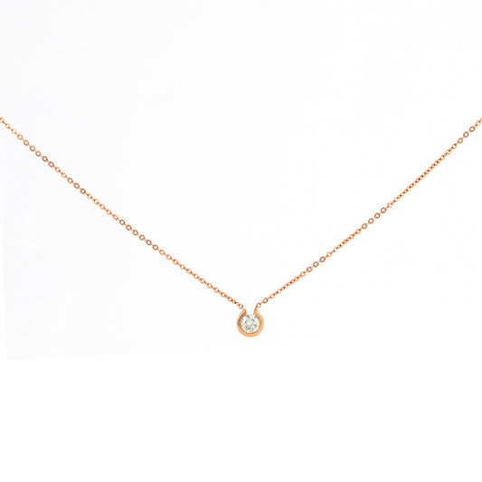 Small Diamond Solitaire Necklace